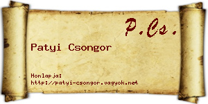 Patyi Csongor névjegykártya