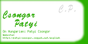 csongor patyi business card